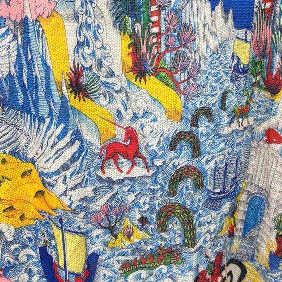 Women's Multicolor Long Sleeve Artsy Graphic Print Shirt Blouse Top Size 2XL - Picture 4 of 5